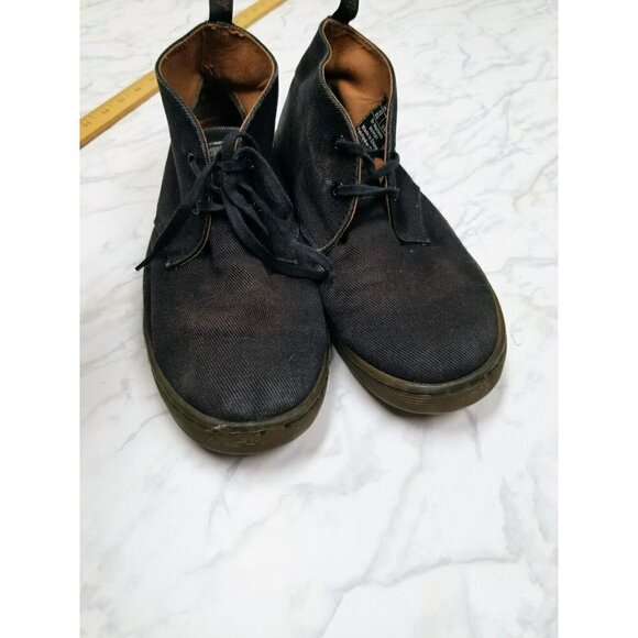 Dr. Martens Mayport Chukka Navy Dark Blue  Canvas Boots Size Mens 9 Women's 11 - Picture 1 of 12